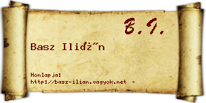 Basz Ilián névjegykártya